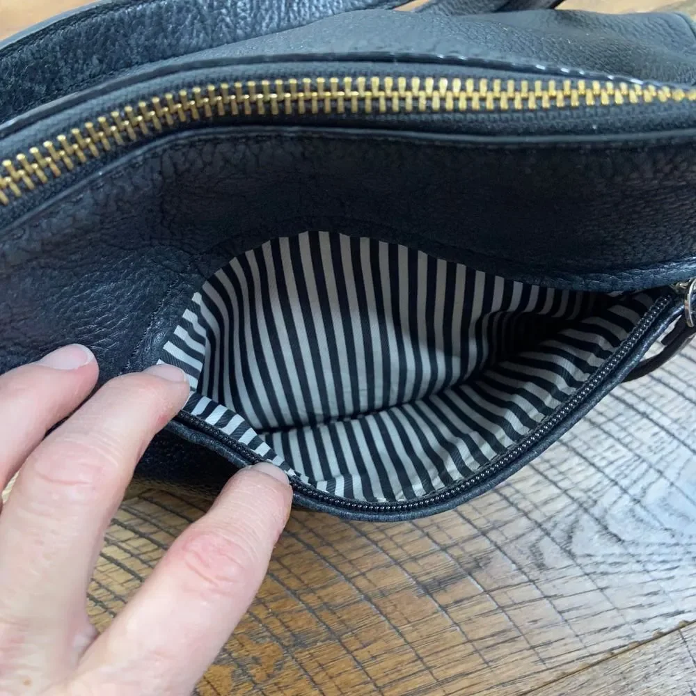 KATE SPADE Vivian hobo black pebbled leather bag purse handbag